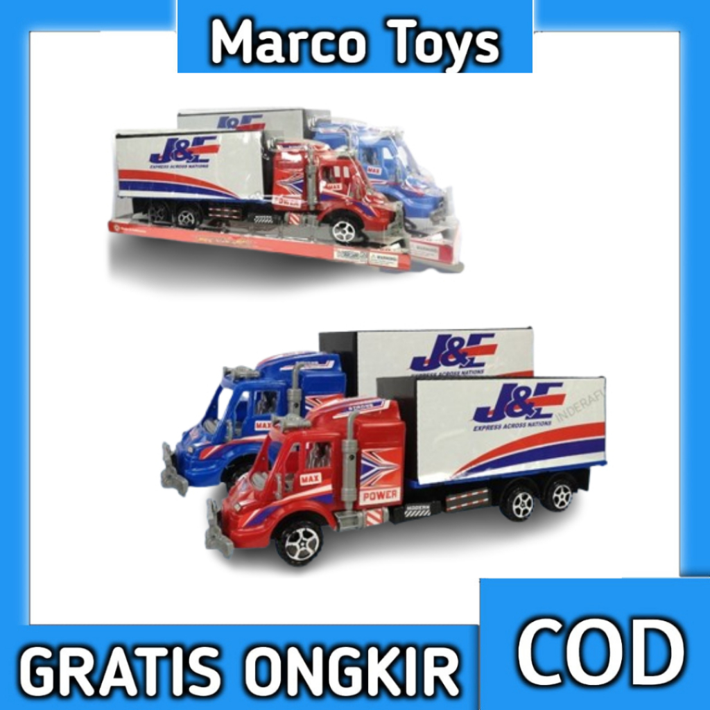 Mainan Anak Mobil Truk Besar Kontainer Wingbox Expedisi 9580