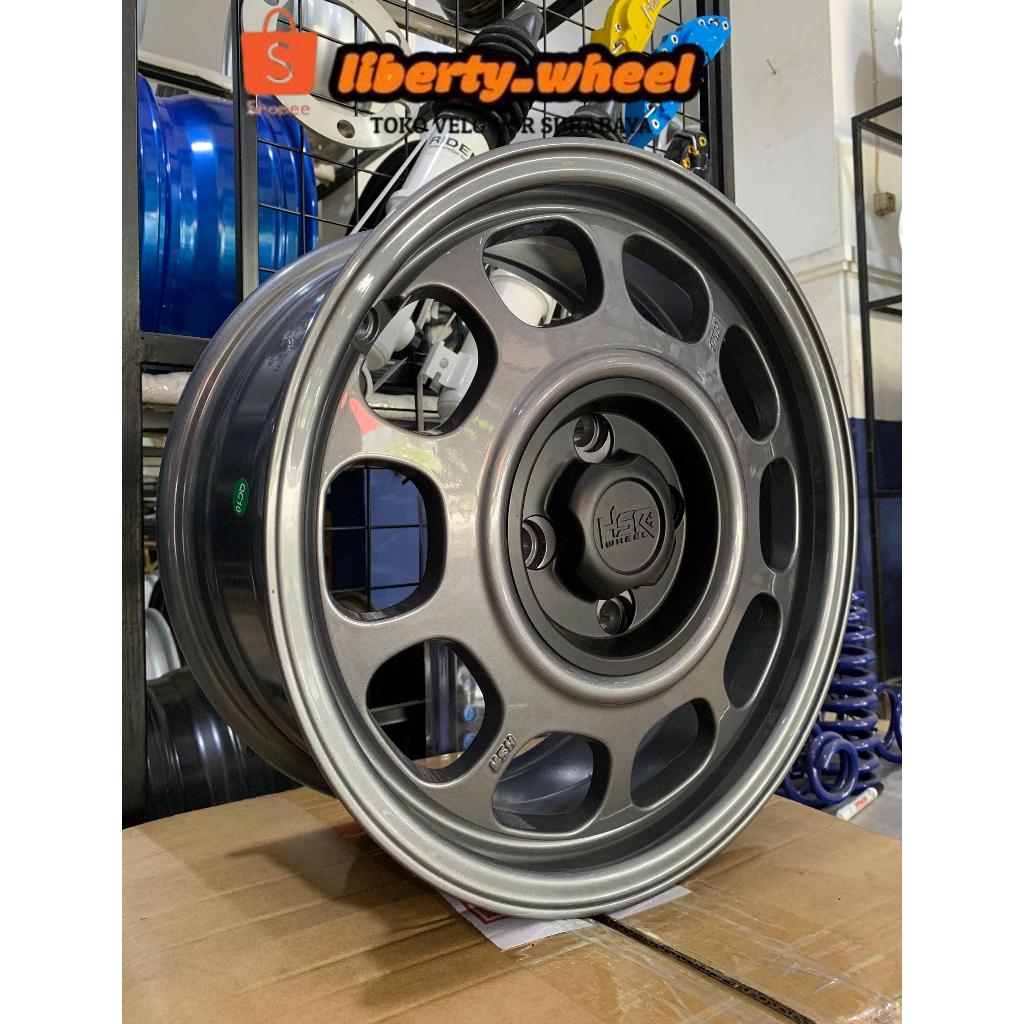 Velg Racing Original HSR R15 Pnp Yaris Bakpau , Brio RS - Promo Free Ongkir