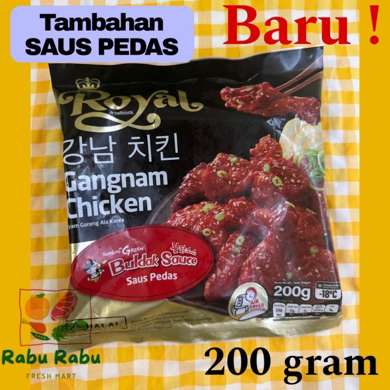 

Belfoods Royal Gangnam Chicken | Ayam Goreng Korea Halal 200 gr spicy saus chicken wings ayam paha frozen beku korean food korea