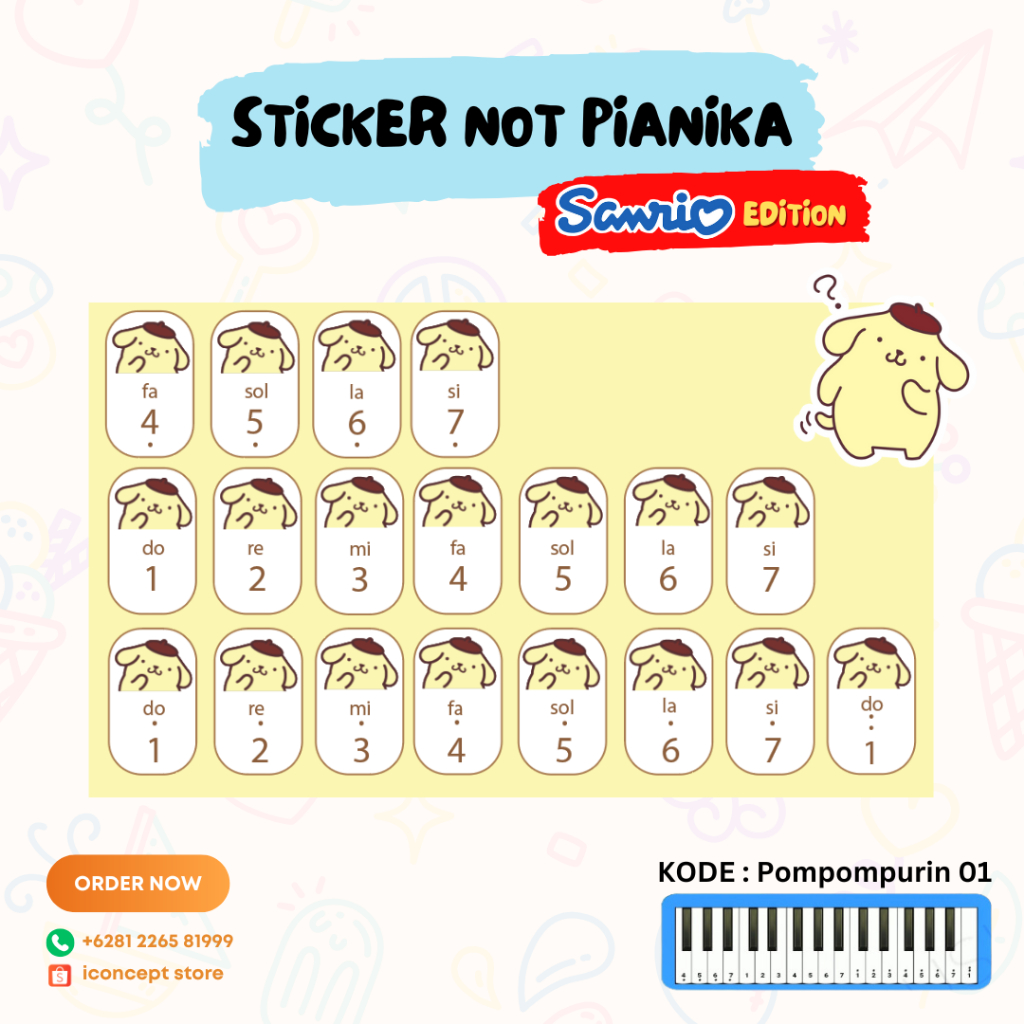 

STIKER TUTS PIANIKA EDISI SANRIO