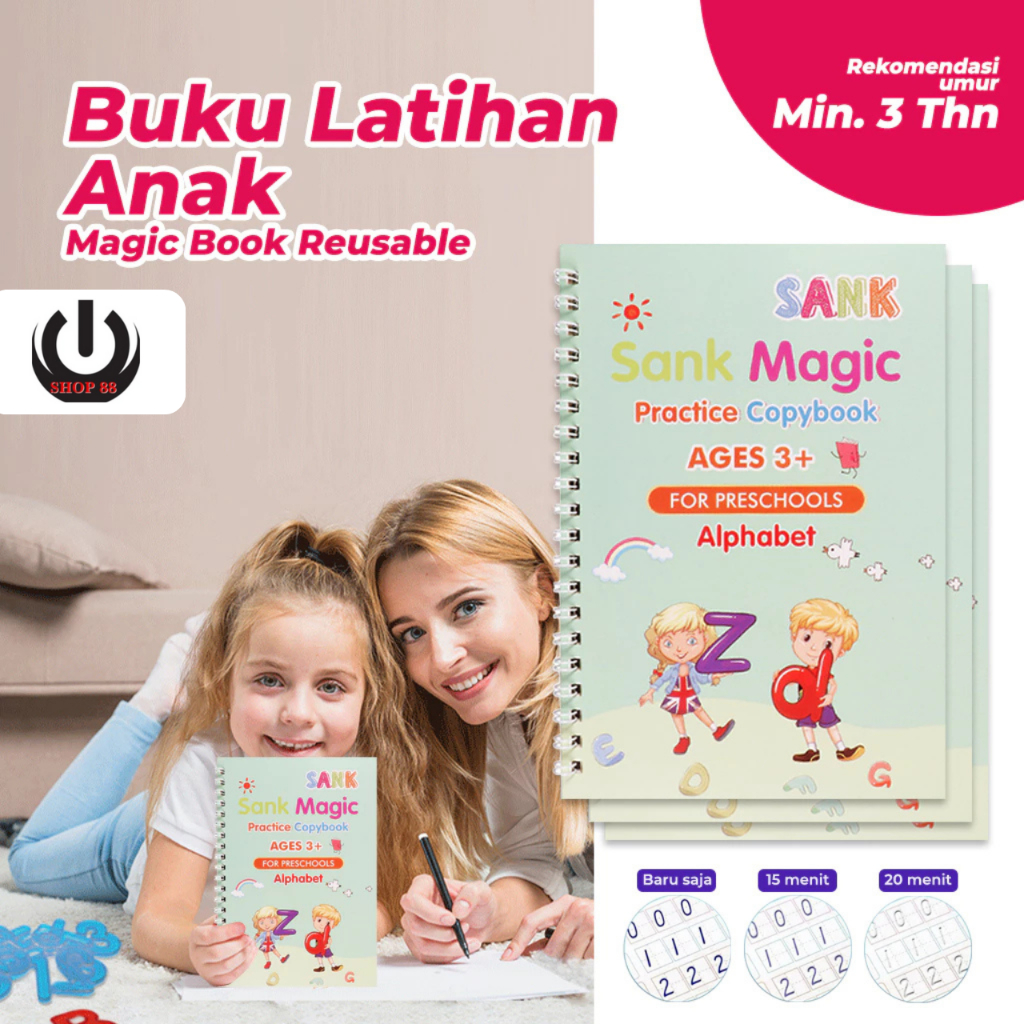 

Ultrashop SNI SANK Magic Practice Book 1 SET ISI 4 BUKU + PULPEN