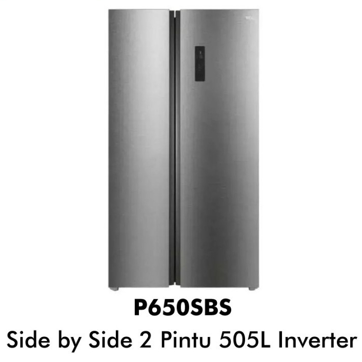 TCL KULKAS SIDE BY SIDE INVERTER 505L TCL P650SBS KULKAS SIDE BY SIDE INVERTER 505 LITER KULKAS SBS 