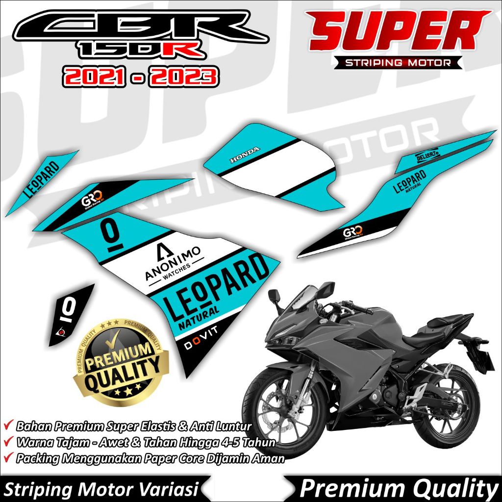 Stiker CBR 150r 2021 Anti Luntur keren Striping CBR 150r 2021 Striping Honda CBR 150r 2021 Leopard