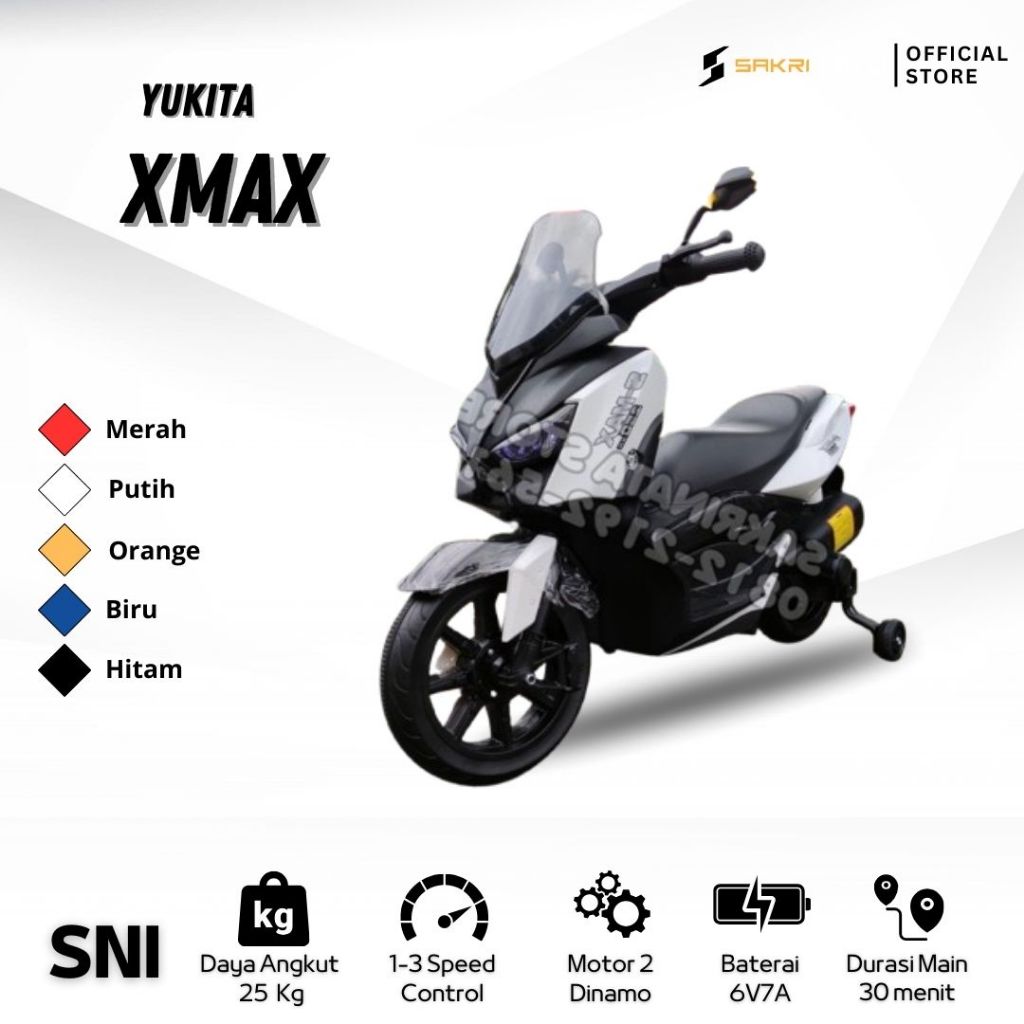 Mainan Anak Motor Aki XMAX Mainan Motor Aki Anak -