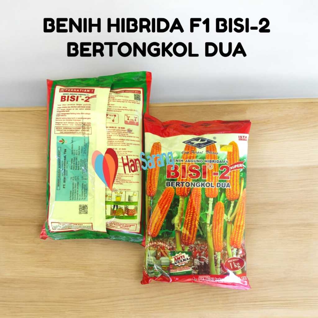 Benih Jagung Hibrida BISI 2 / Bibit Hibrida tongkol 2 Kemasan 1 kg