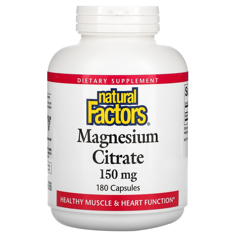 Natural Factors Magnesium citrate 150mg Muscle Heart Health