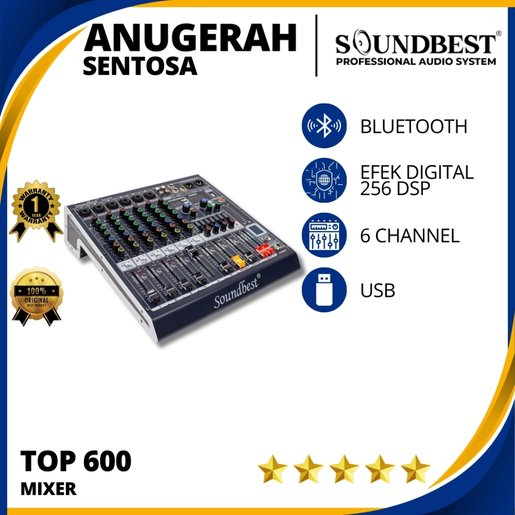Mixer Audio Soundbest Top 600 (6 Channel) Original