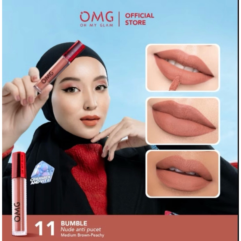 OMG OH MY GLAM Matte Kiss Lip Cream NO 11 Bumble - Lipstick Gloss - Lipcream Waterproof