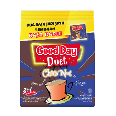 

Good Day Duet Choco Nut Chococinno + Carrebian Nut Kopi Instan 5 x 22g