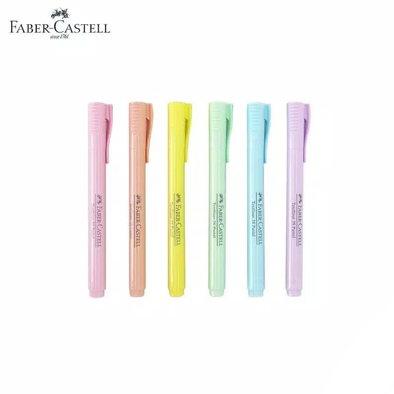 

highlighter faber castell pastel/ highlighter warna-warni/ highlighter murah/ highlighter sekolah/ highlighter kerja
