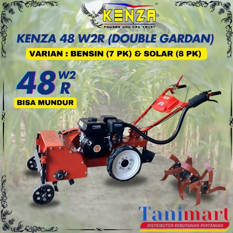 KENZA 48 W2 R (Bisa Mundur) / Mesin Dangir Kenza 48W2 R/ Cultivator Kenza 48 W2R /Kenza Doble Gardan