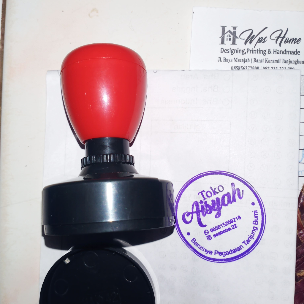 

STAMPEL BULAT UKURAN 35D | DESAIN CUSTOM FREE DESAIN SUDAH TERISI TINTA