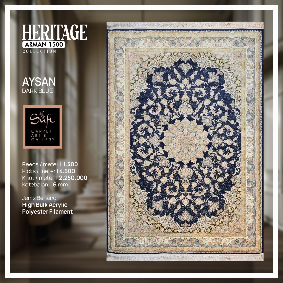 Karpet Lantai Jumbo Tebal Lembut Premium Classic Arman 300x400 Cm