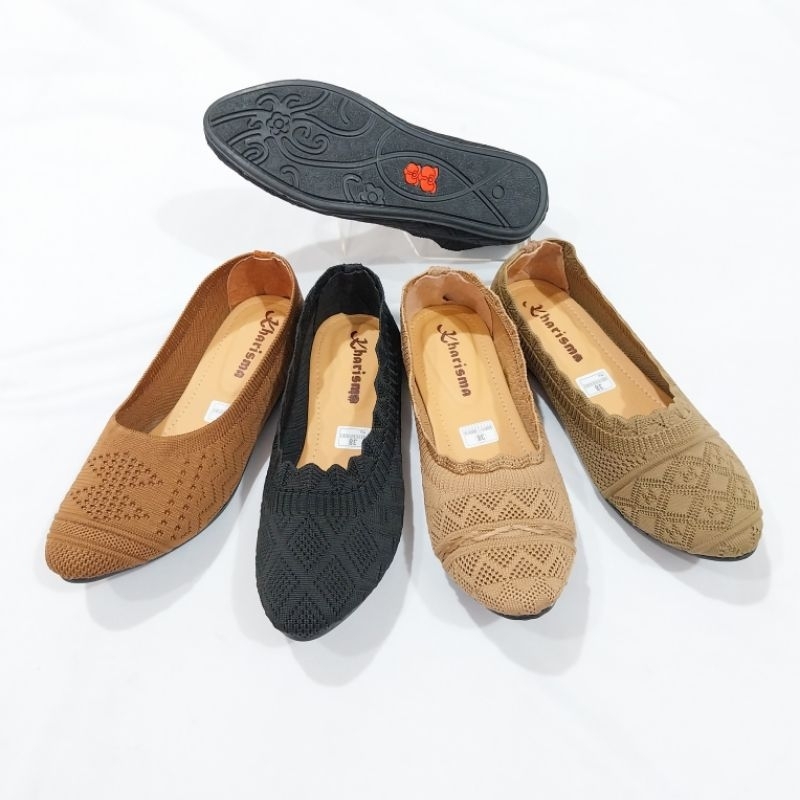 FLATSHOES WANITA RAJUT IMPORT