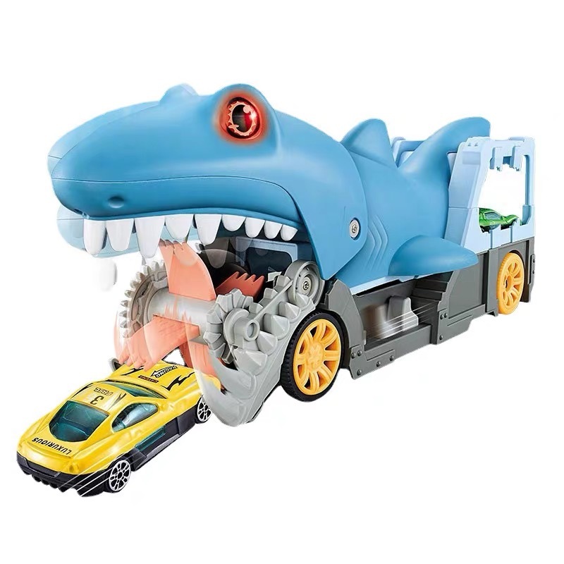 

Mainan Anak Mobil Mobilan Truck Truk SHARK CHOMP Dino TRANSPORTER PLAY SET - TRANSPORT MEGALODON