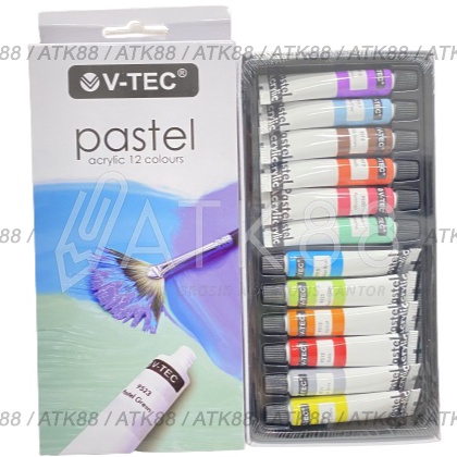 

KI3 Cat Acrylic Pastel Colour VTEC Cat Akrilik 12 Warna 6ml VTec