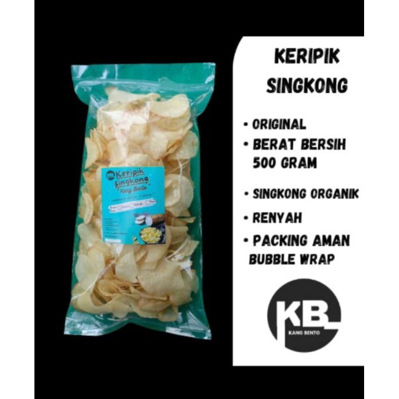 

Kang Bento Keripik singkong 500 gram rasa original kriuk mantap dan nikmat