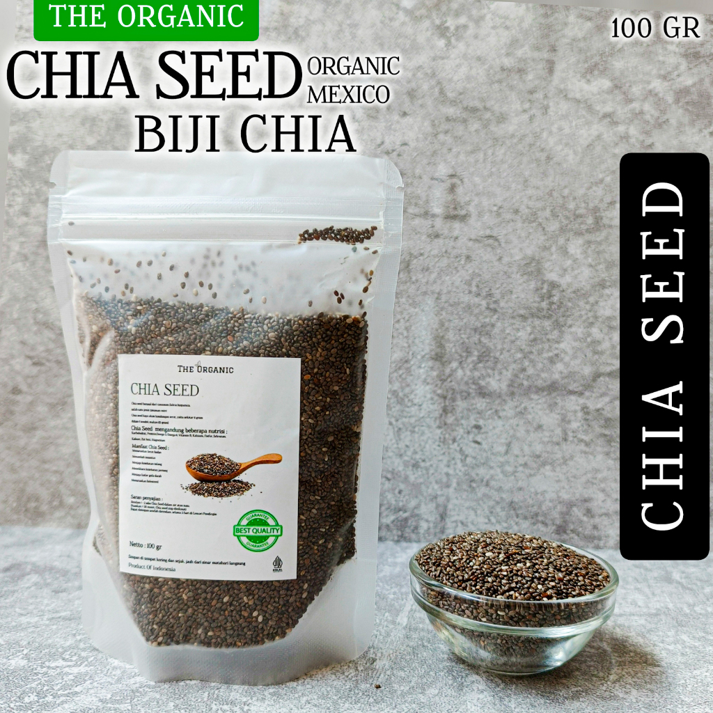 

100 gr ORGANIC CHIA SEED MEXICO ,CHIA SEED PREMIUM Meksiko, Diet sehat diet bergizi Rempah Jsr Herbal