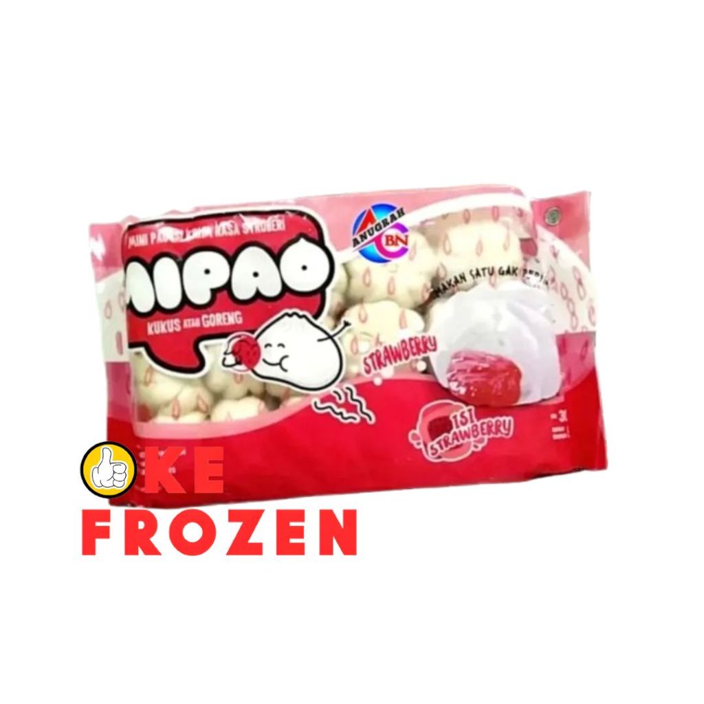 

MIPAO RASA STRAWBERRY 520GR ISI 30PCS / BAKPAO / FROZEN FOOD