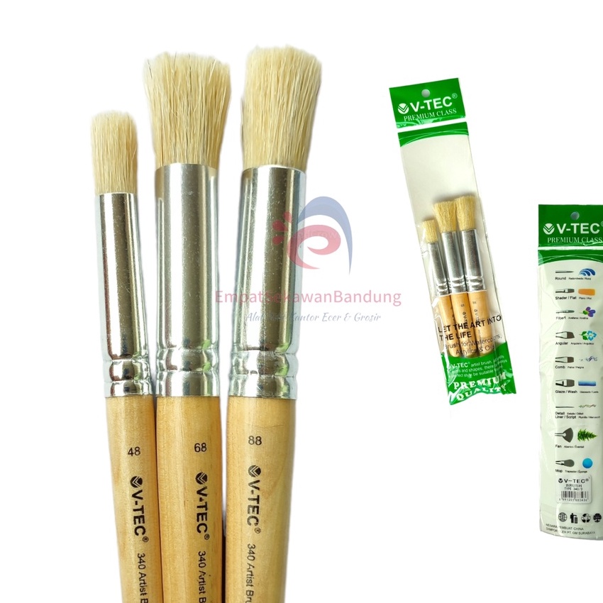 

KI3 VTec Artist Brush 343 Set 3 Vtec Artis Kuas Bulat Kuas Lukis 3 Ukuran Set3 SHESB