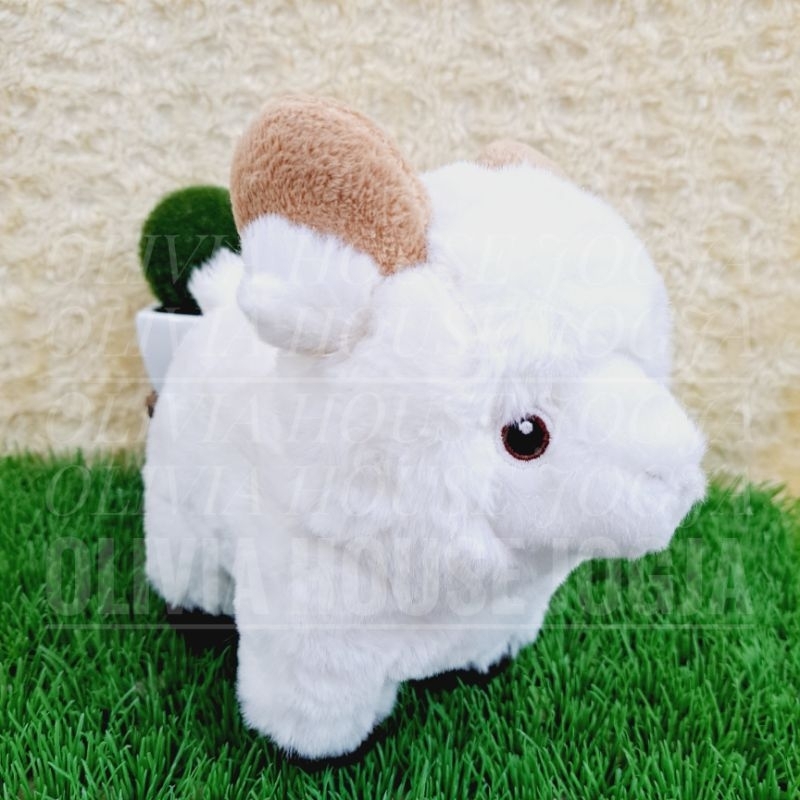 Boneka Domba Putih Boneka Kambing Tanduk Boneka Domba Gembul