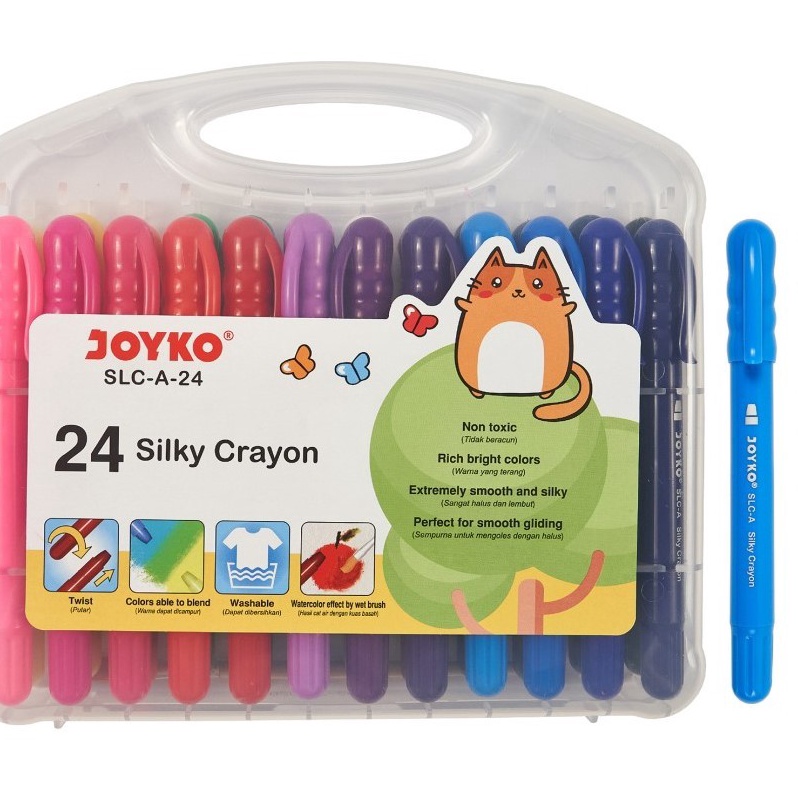 

Pilihan Krayon Halus Silky Crayon Joyko SLCA24 24 Warna