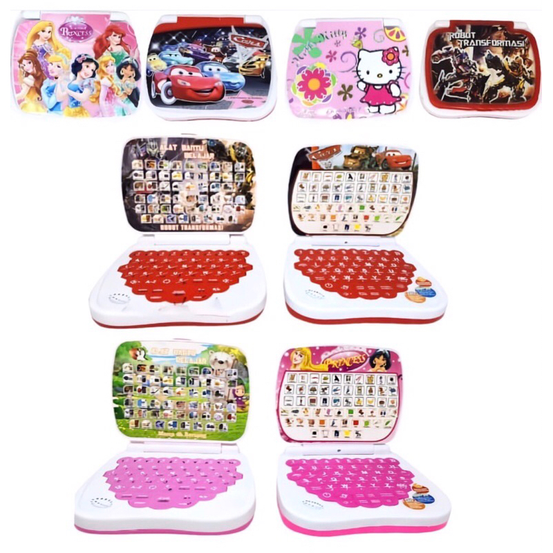 Mainan Laptop 4 Bahasa ( Indonesia, Inggris, Arab & China )