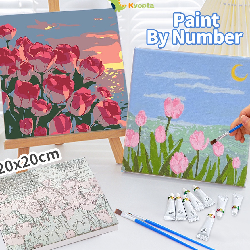 

HJ6 Kyopta 2x2cm Paint by number aesthetic series diy dital painting kit Kanvas painting