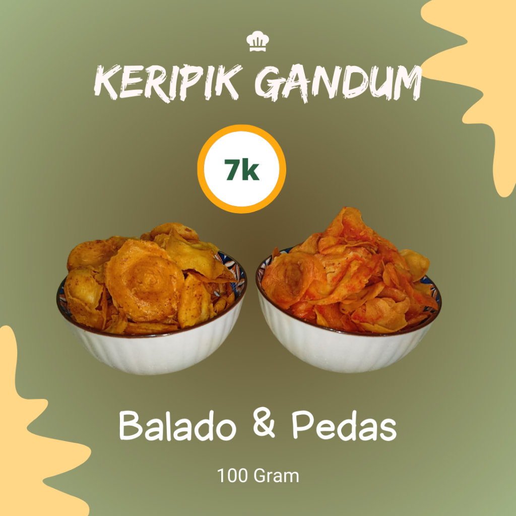 

Keripik Gandum Balado & Pedas 100 Gram