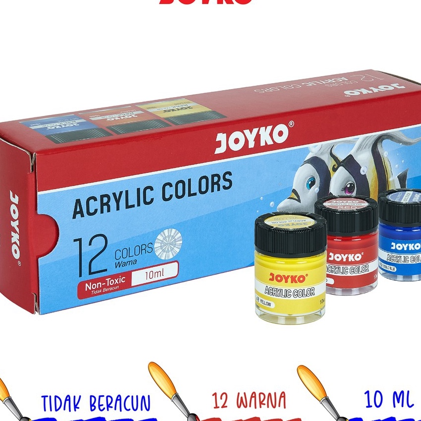 

Hemat Cat Akrilik Acrylic Color Joyko ACC1ML