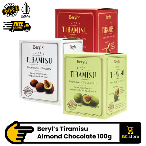 

Beryl's Beryls Classic Tiramisu Almond Green Tea Milk White Chocolate 100g