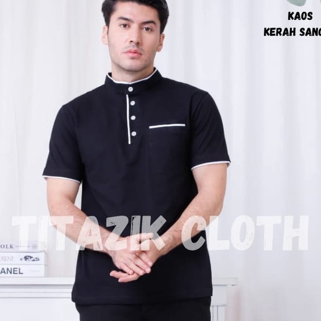 DISKON FANTASTIS Kaos Pria Kerah Shanghai Tangan Pendek Tshirt Korea BigJumbo Terkeren