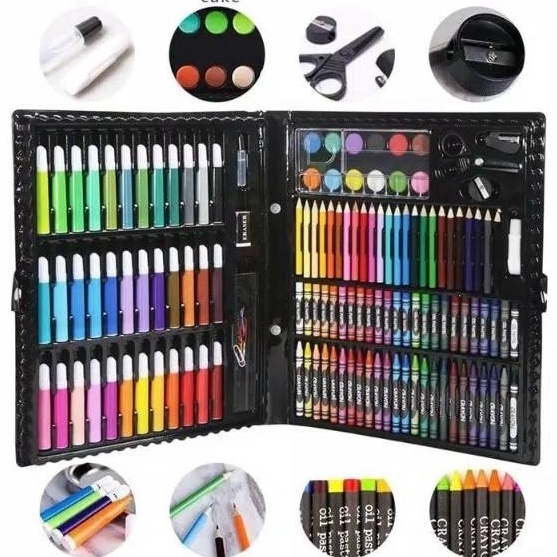 

HJ6 15 Pcs Pensil Warna Art Set Full Crayon Anak Alat Seni Lukis Gambar