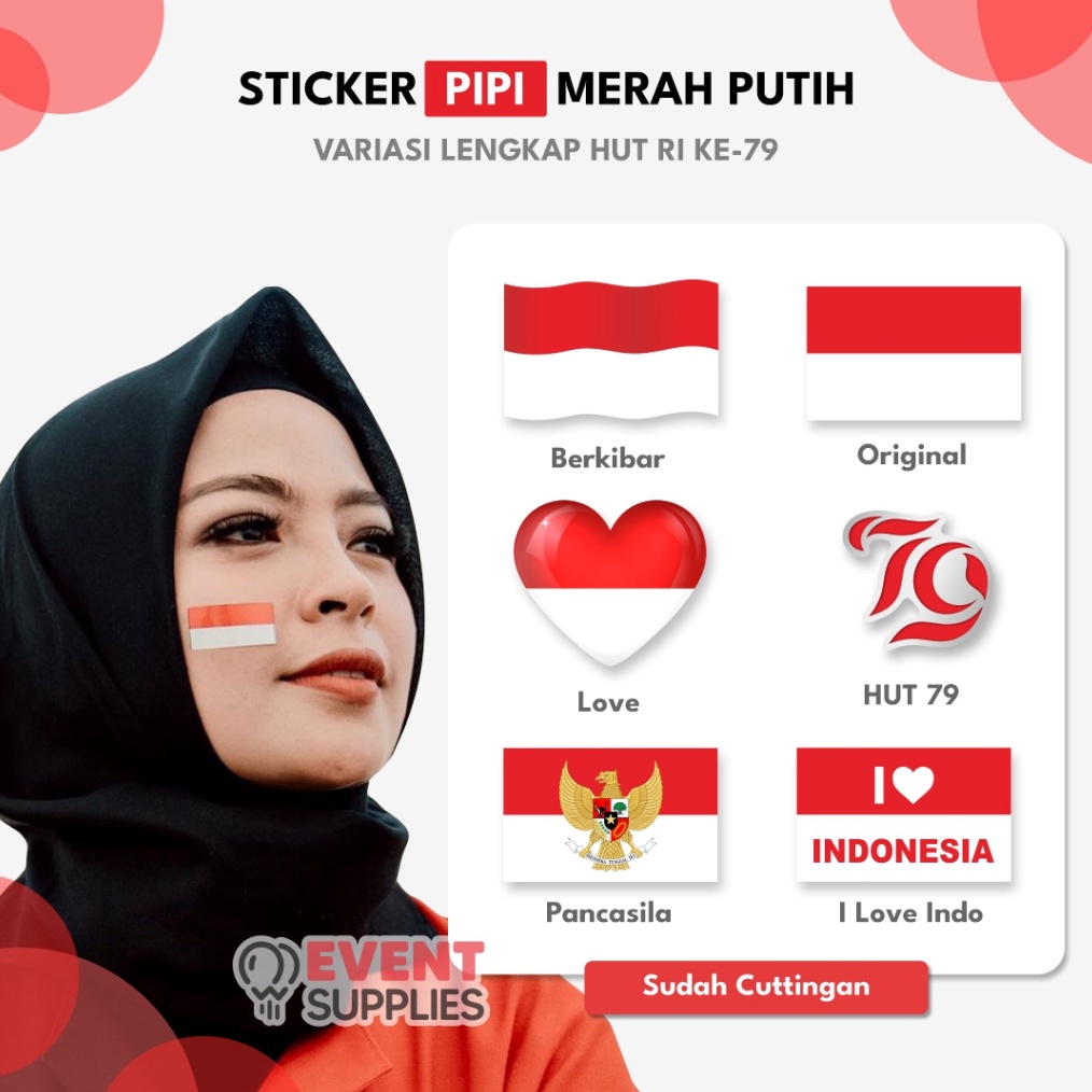

Diskon Besar Produk 1Pcs Sticker Pipi HUT RI Bendera Merah Putih Stiker Kemerdekaan Indonesia Pancasila I Love