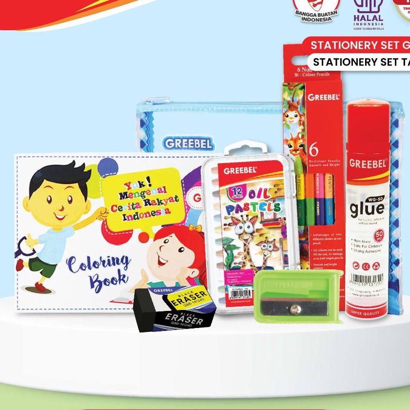 

KF7 GREEBEL Alat Tulis TAB 217 Stationery Set Mewarnai