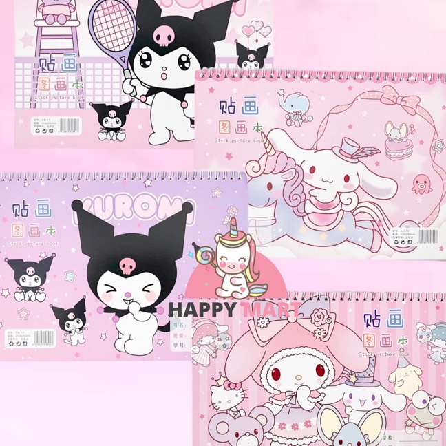 

Mega sketch book Buku gambar a4 Kuromi tenis series melody cinnamoroll