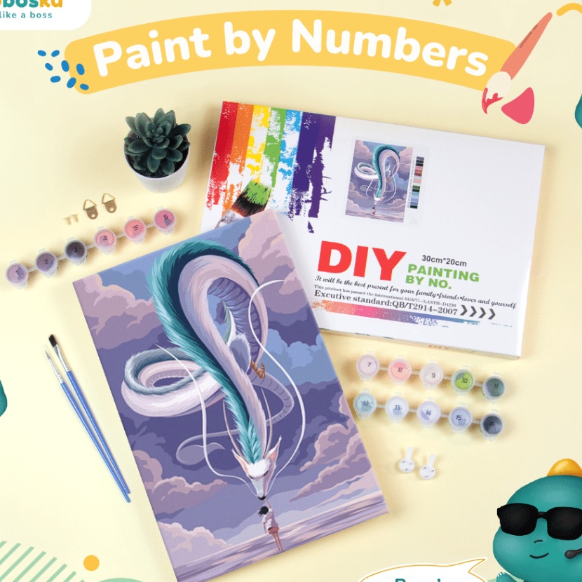 

Spesial PAINT BY NUMBER 2x3 CM AESTHETIC KANVAS LUKIS ANIME LANDSCAPE PAINTING KIT
