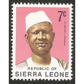 

A 10464 SATU BUAH PRANGKO SIERRA LEONE 7C TEMA PRESIDEN SIAKA STEVENS FRANKED DENGAN KONDISI MNH MINT NEVER HINGED