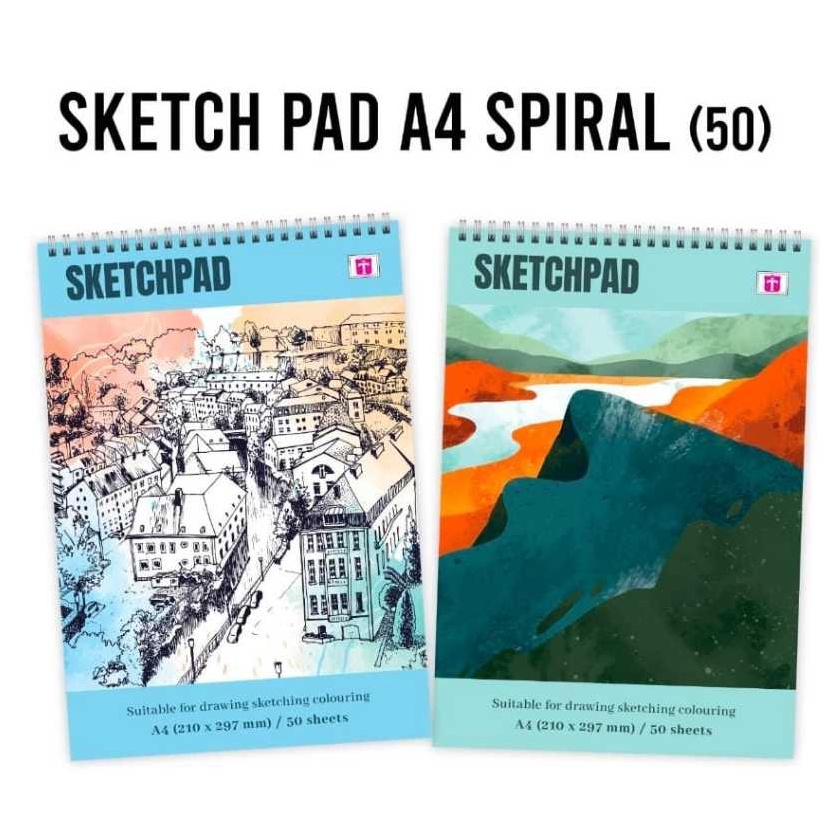 

Extra Tiara spiral sketch book A4 25lbr5lbr 15gsm
