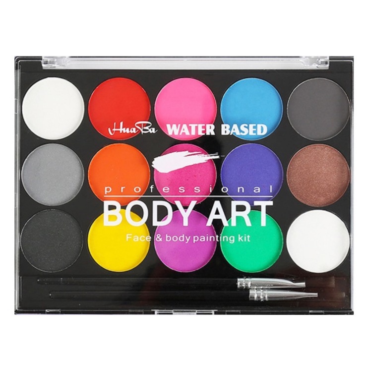 

Hematku FPWC palet 15 warna face paint watercolor painting makeup oil