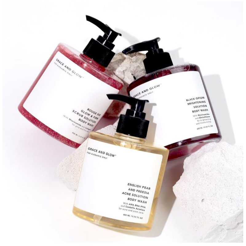 ❤️ ORI ❤️ Grace and Glow - Body Wash Grosir ( 5 Pcs )