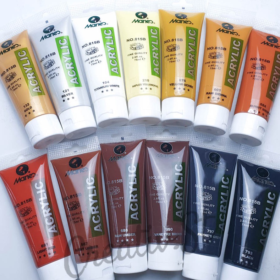 

FG2 MARIES Cat Acrylic 75 Ml Paint Acrylic Colour Part 1 Cat Akrilik Lukis