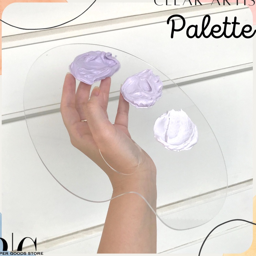 

HJ6 Clear Artist Palette Acrylic for Cake Painting Palet Akrilik