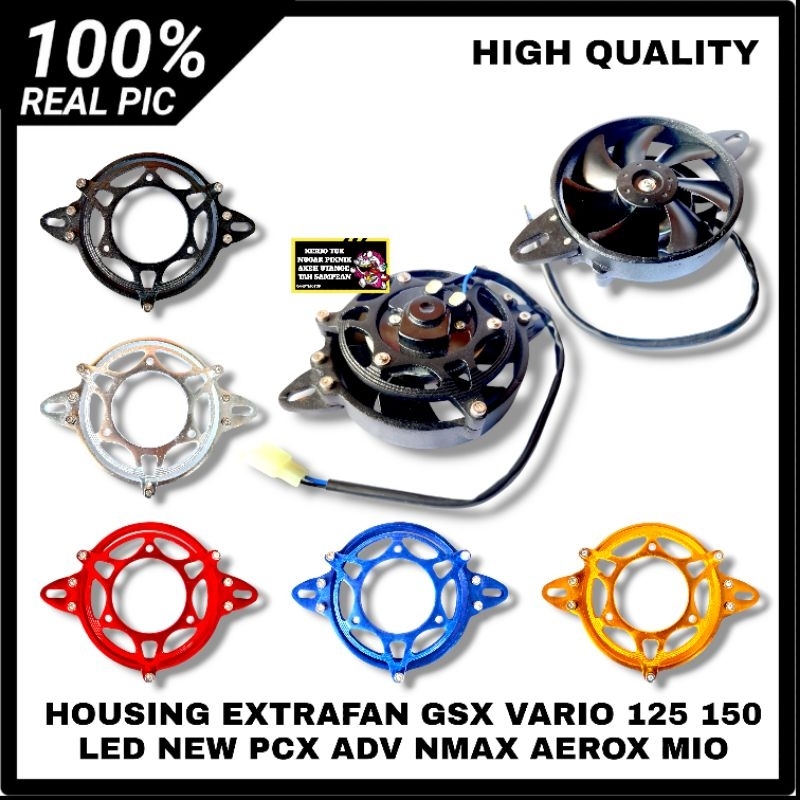 HOUSING EXTRAFAN COVER OTOM KIPAS RADIATOR EXTRA FAN GSX VARIO 125 150 LED NEW PCX ADV NMAX AEROX CN