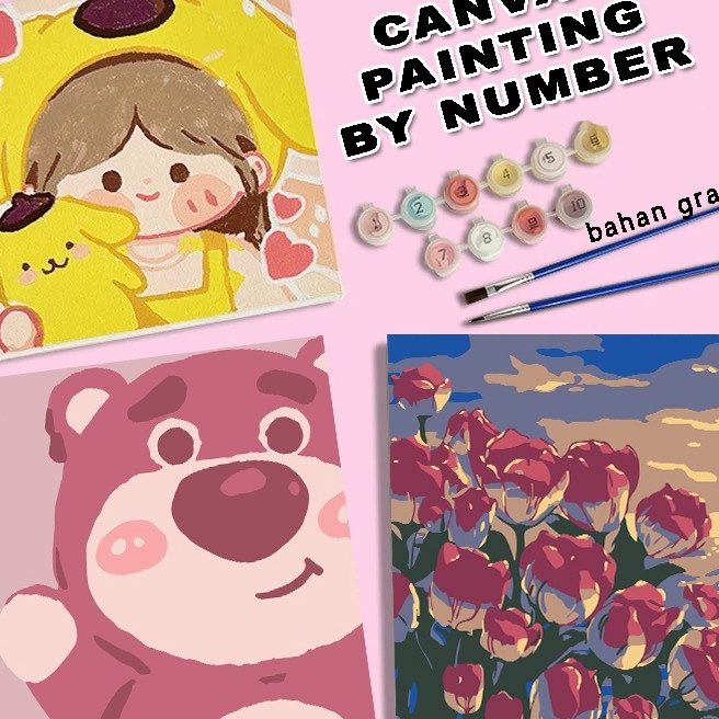 

HJ6 Bettie Paint by Number KIT 2x2cm Painting KIT DIY