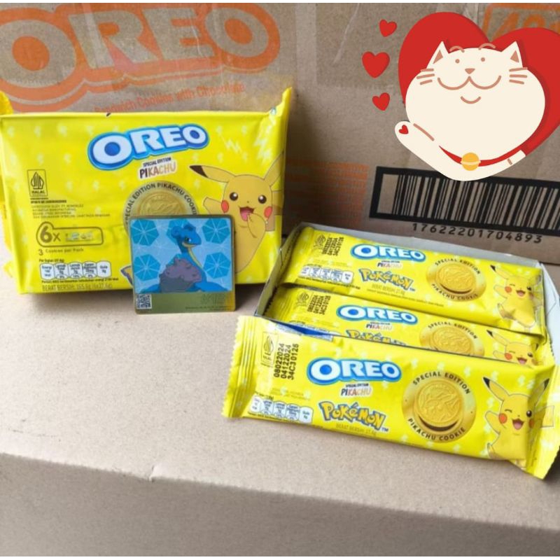 

oreo pokemon pikachu limited edition 166gr isi 6pak