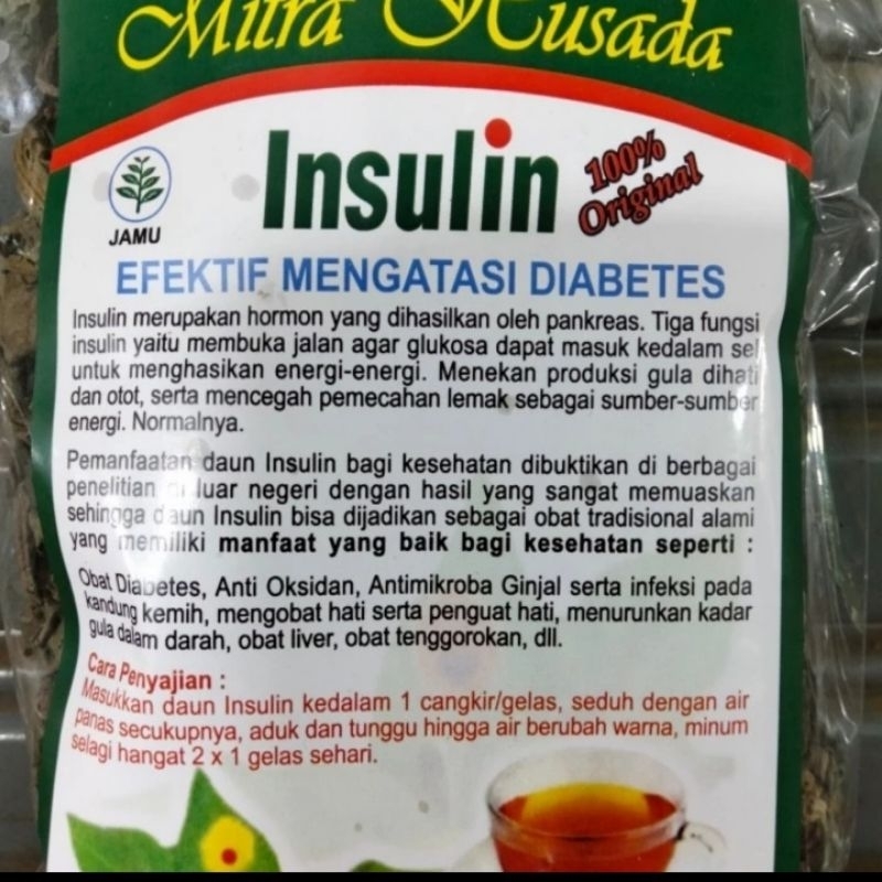 

Daun Insulin Kering Efektif Mengatasi Diabetes 1 bks 30 gr