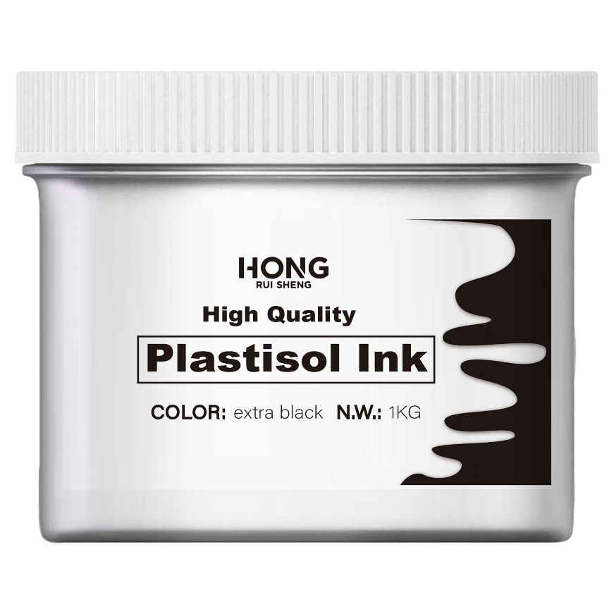 

KI3 HONG RUI SHENG Plastisol Ekstra Hitam 1KG Daya tahan yang kuat pola cetakan tidak akan pudar