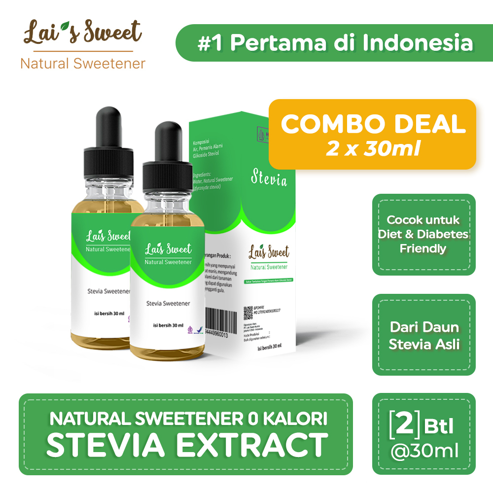 

Lai's Sweet Stevia Cair Original Paket 2 Botol 30ml