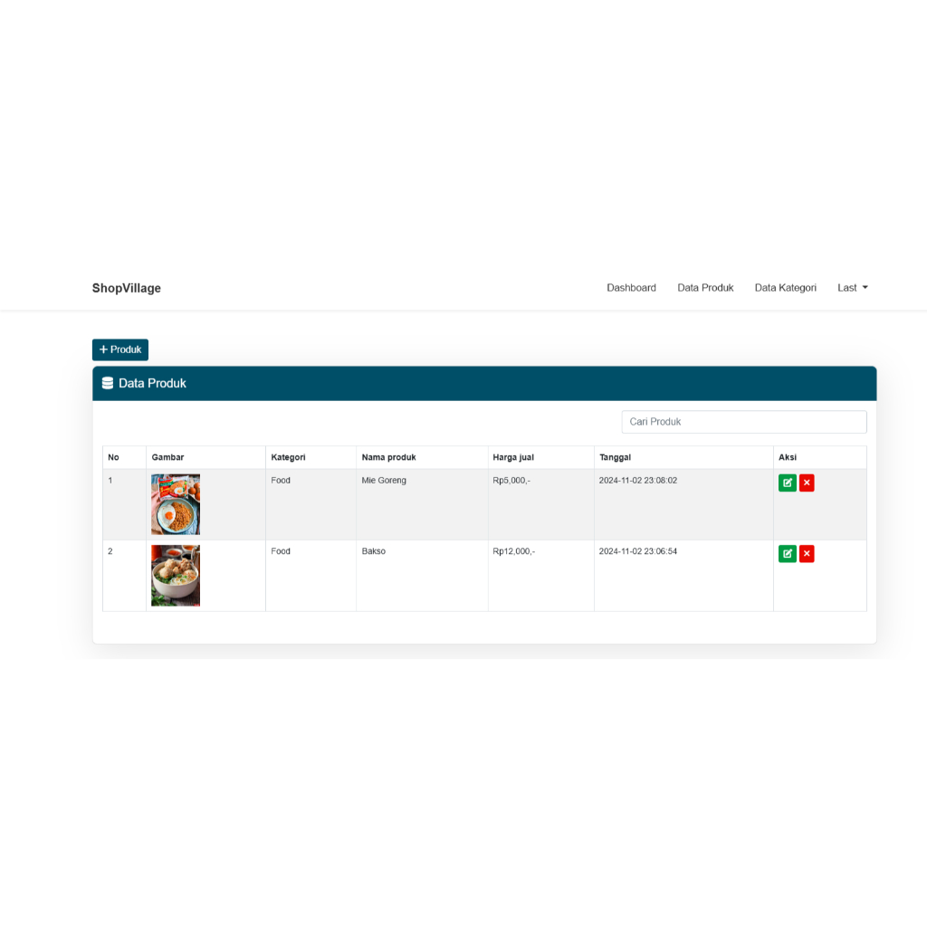 Web Toko Online Laravel 8